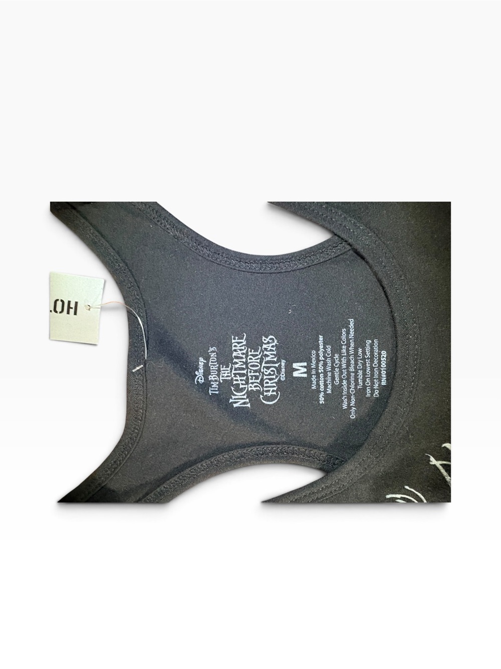 Hot Topic Black Racerback Muscle Tee with White Silhouette Graphic - Picture 3 of 3